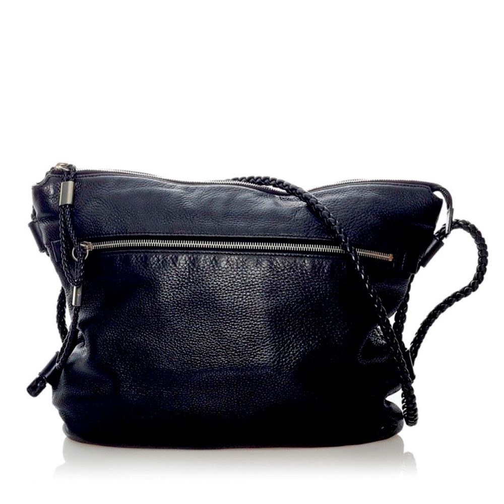 Gucci Interlocking G Shoulder Bag Black Leather